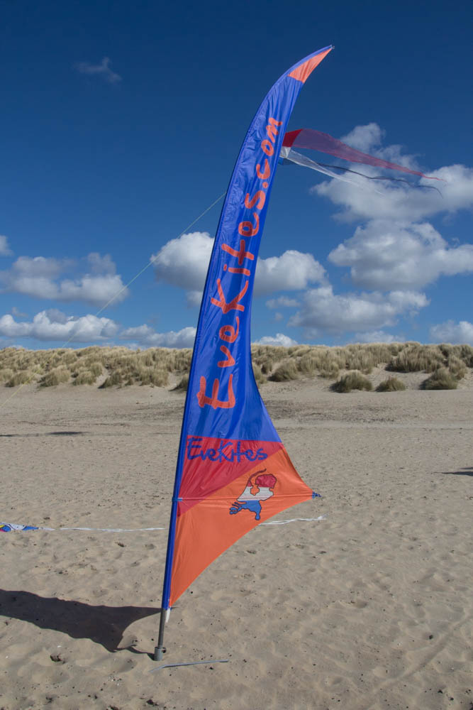 Banner,Beachflag,Chikara blauw, oranje, rood
